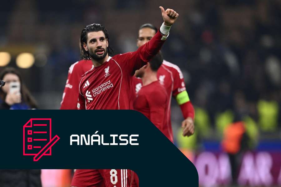 Dominik Szoboszlai, do Liverpool, celebra a vitória frente ao Inter Dominik Szoboszlai, do Liverpool, celebra a vitória frente ao Inter