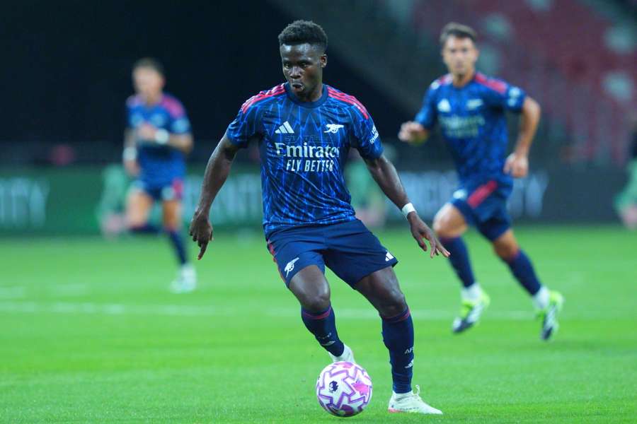 Bukayo Saka a marqué lors de la victoire d'Arsenal en match amical de pré-saison contre l'AC Milan.