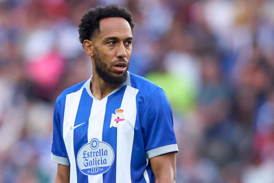 Aubameyang, con el Dépor Aubameyang, con el Dépor