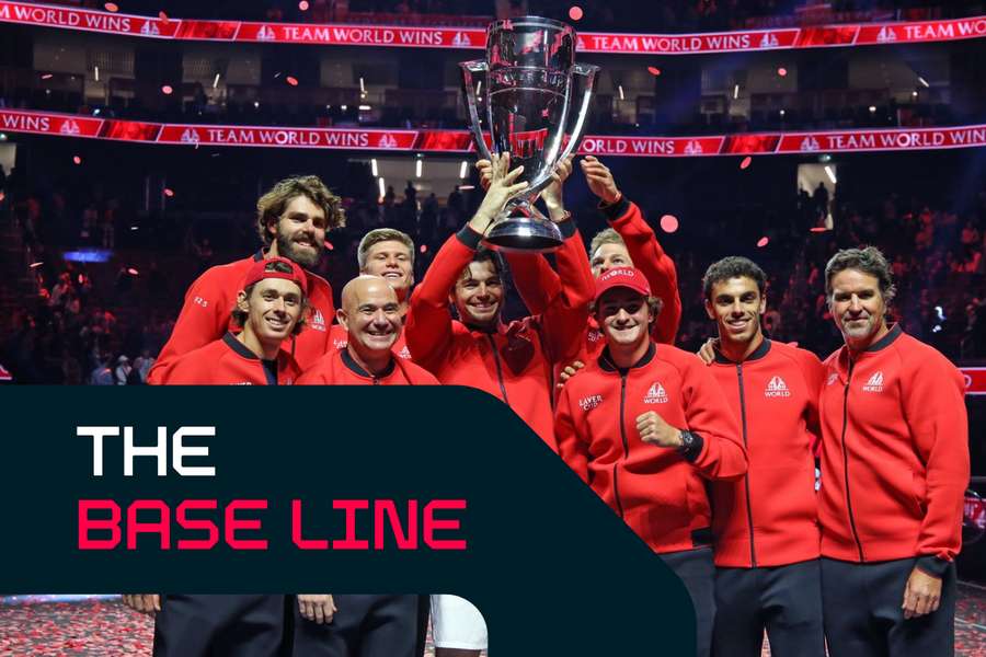 Team World celebrate winning the Laver Cup