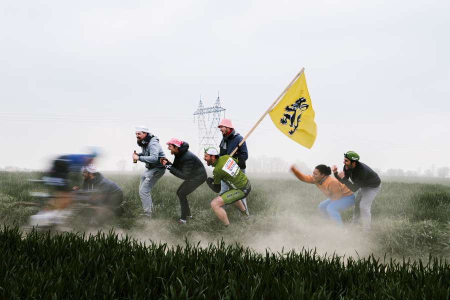 Det flamske flag vil kunne ses mange steder langs ruten søndag.