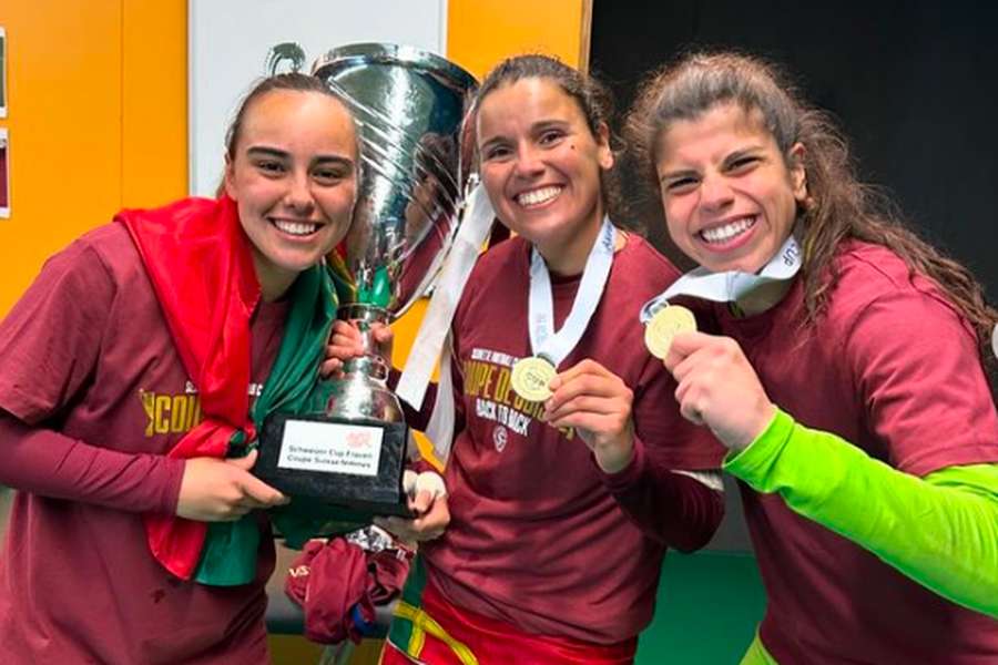 Mónica Mendes, Joana Marchão e Inês Pereira celebram conquista na Suíça