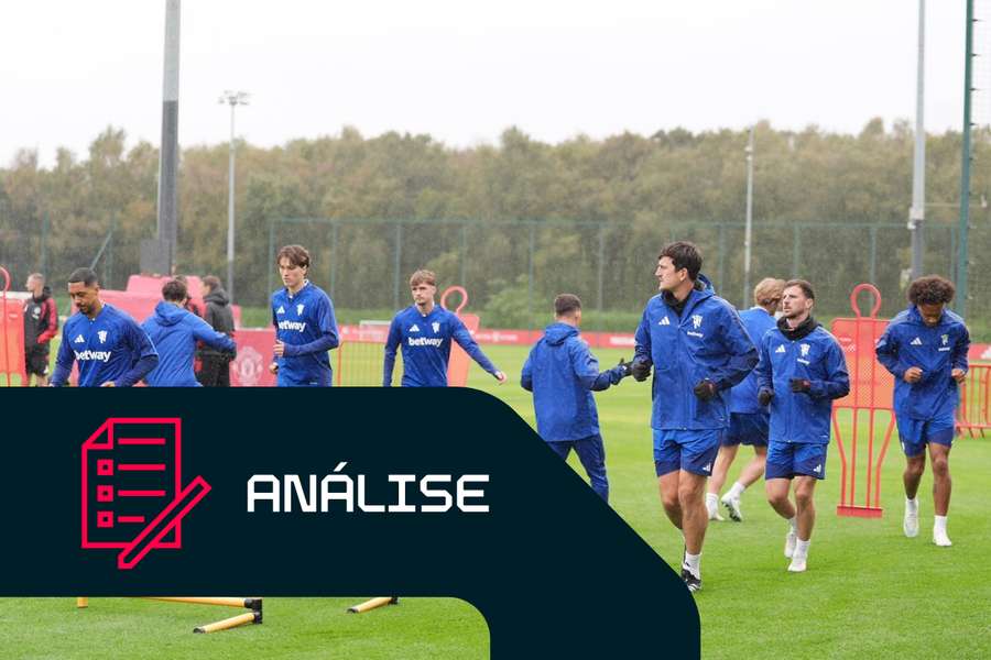 Jogadores do Man Utd treinam antes do jogo da Liga dos Campeões frente ao Atlético de Madrid Jogadores do Man Utd treinam antes do jogo da Liga dos Campeões frente ao Atlético de Madrid