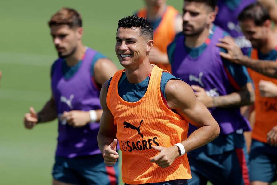 Cristiano Ronaldo took part in a training session earlier in the week