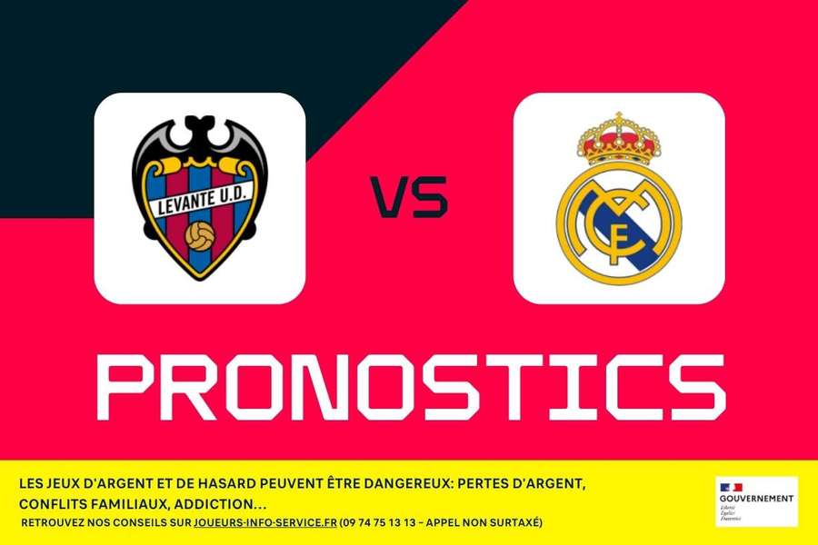 Levante - Real Madrid : pronostics, meilleurs paris et cotes (LaLiga)