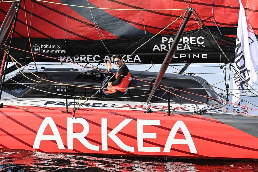 Yoann Richomme (Paprec Arkéa) a franchi le cap Horn mardi dans un temps record en tête du Vendée Globe. 
