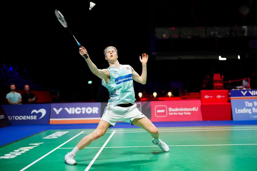 Antonsen i aktion under Denmark Open.