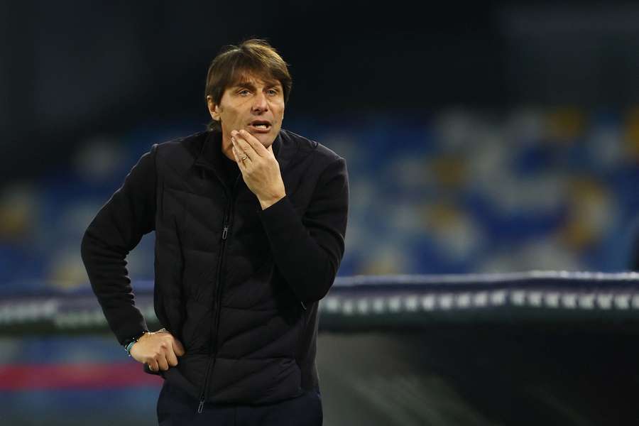 Napoli coach Antonio Conte during their win over Fiorentina