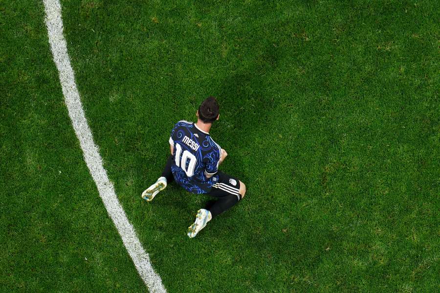 Messi a jeho radost z postupu do finále MS. Messi a jeho radost z postupu do finále MS.