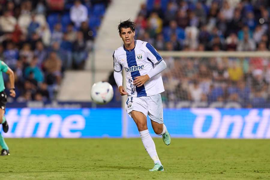 Morata, en el partido contra el Castellón Morata, en el partido contra el Castellón