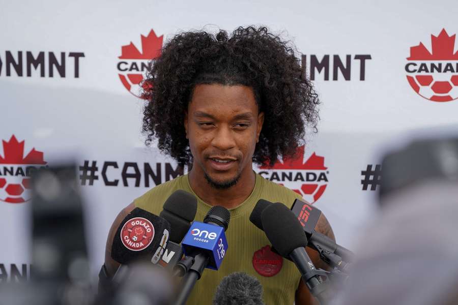Jayden Nelson during an interview at the World Cup