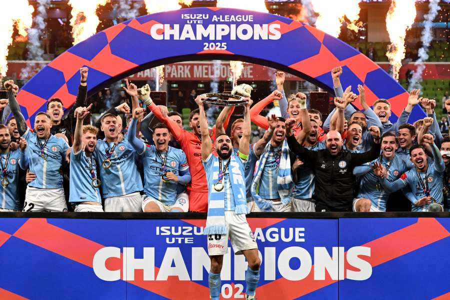 Melbourne City celebrate their title