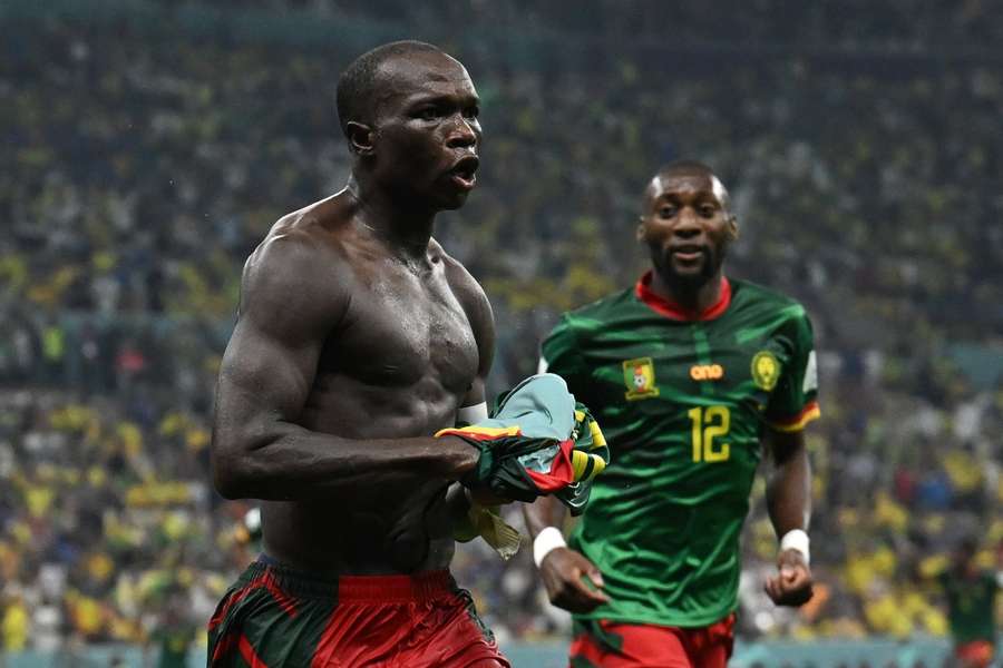 Vincent Aboubakar scored the winner against Brazil - and picked up a second yellow card for his celebration