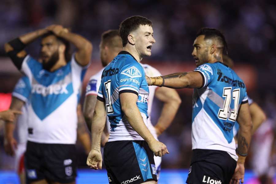 Kade Dykes on his NRL debut for Cronulla Sharks in 2022. Kade Dykes on his NRL debut for Cronulla Sharks in 2022.