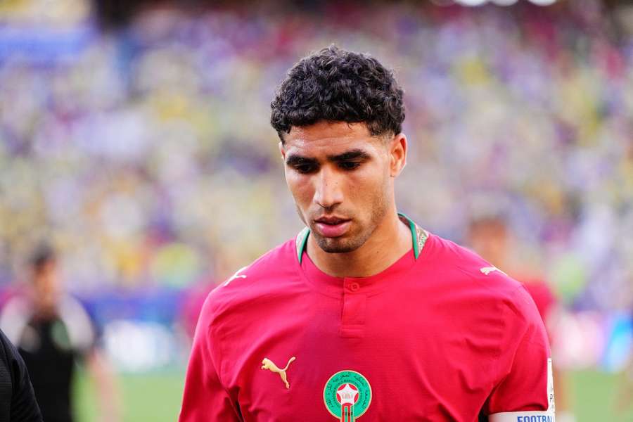 Achraf Hakimi during Morocco's draw with Brazil Achraf Hakimi during Morocco's draw with Brazil