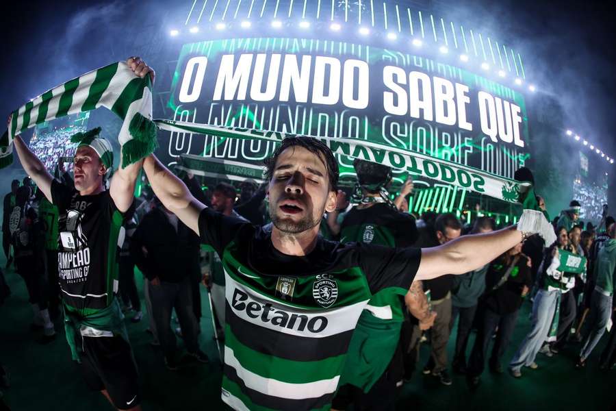 Daniel Braganca during the title celebrations