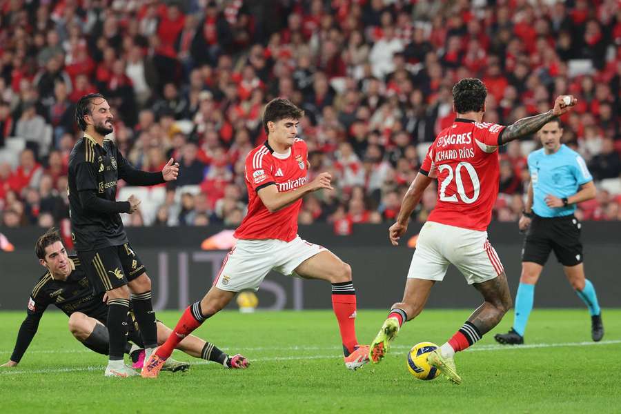 António Silva no jogo com o Casa Pia