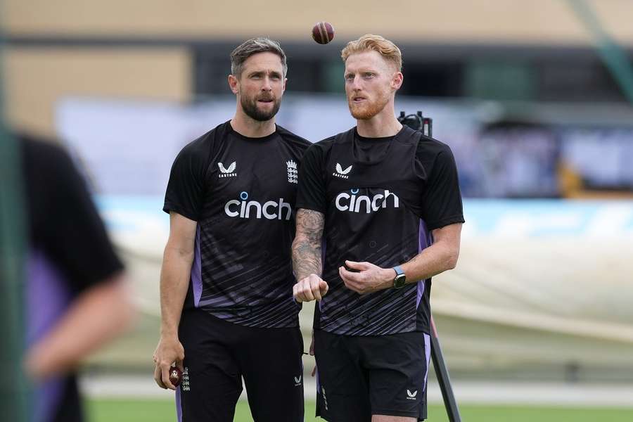 Woakes (L) alongside Stokes