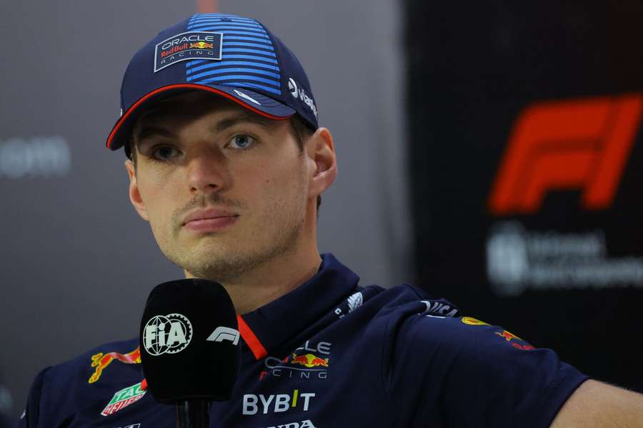 Red Bull's Max Verstappen at a media event in Brazil