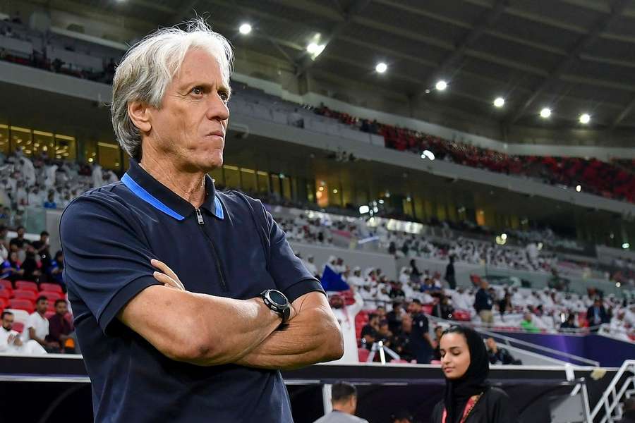 Jorge Jesus, antes de un partido del Al Hilal.