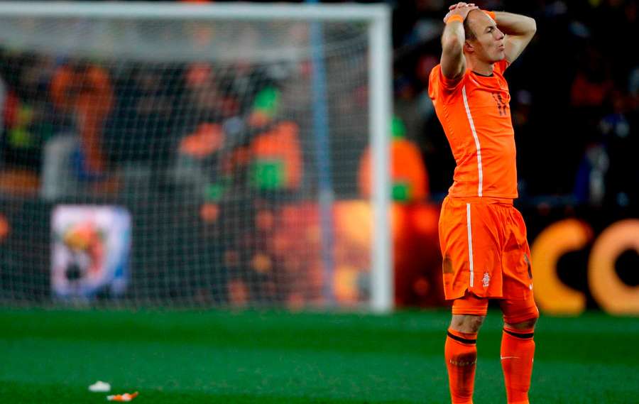 Seine größte Niederlage? Auch Robben konnte 2010 den Finalfluch der Niederlande nicht brechen.