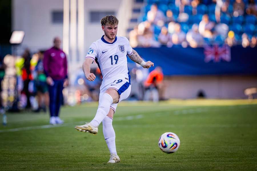 Harvey Elliott in action for England against Slovenia Harvey Elliott in action for England against Slovenia