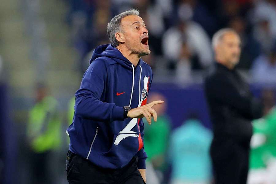 Luis Enrique on the touchline