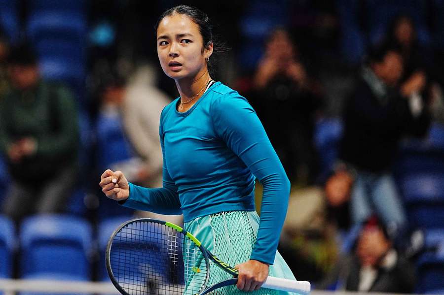 Alexandra Eala celebrates after winning her second-round match against Australia's Talia Gibson Alexandra Eala celebrates after winning her second-round match against Australia's Talia Gibson