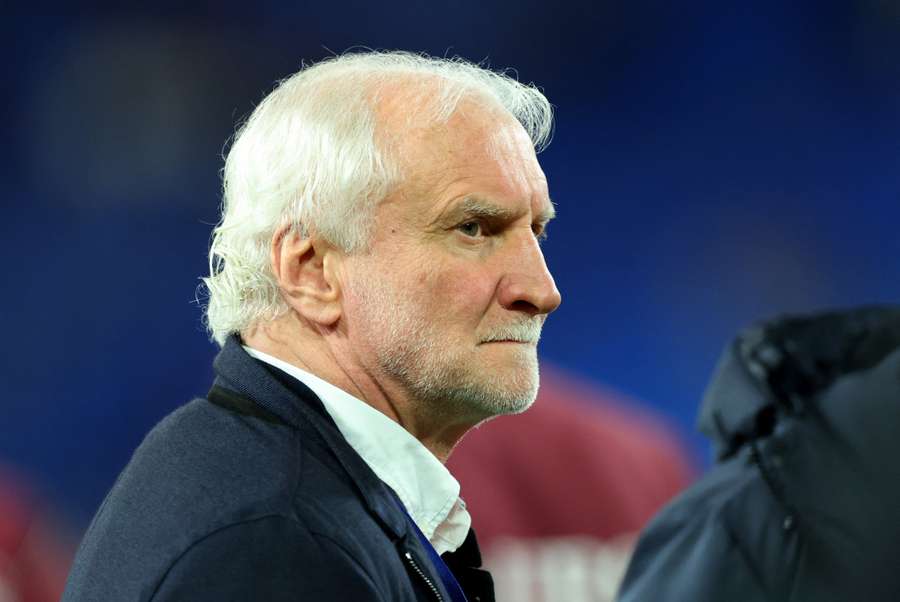 Rudi Völler während des Testspiels gegen Ghana