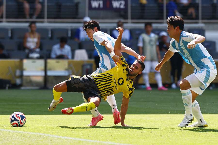 Yan Cuoto in action for Borussia Dortmund during the Club World Cup