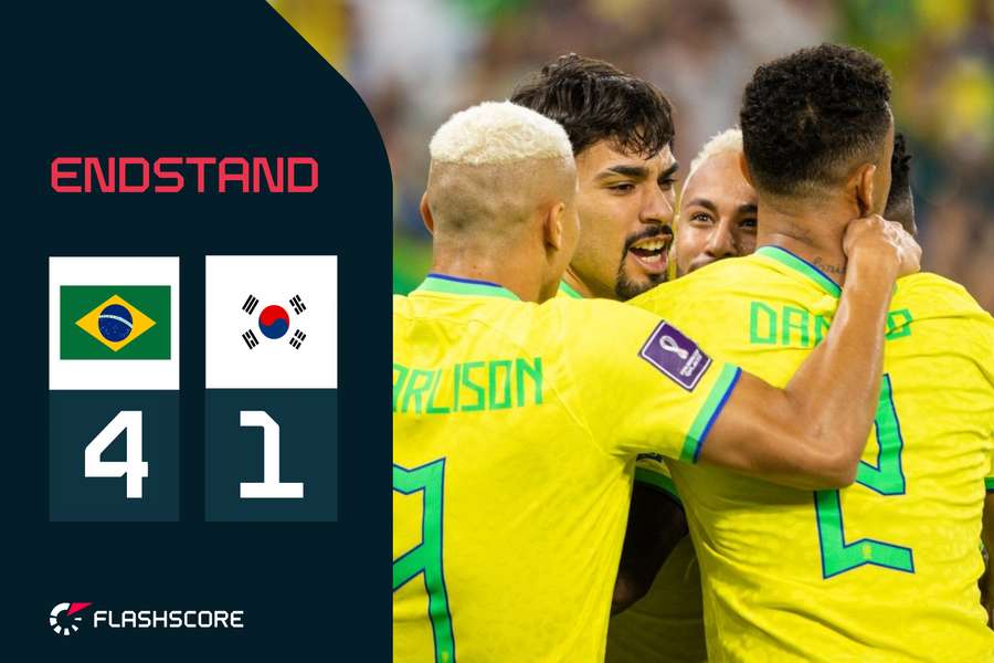 Brasilien überrollt Südkorea und zieht in das Viertelfinale ein