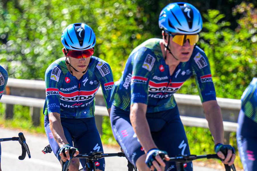 Magnier (à gauche) a remporté la première étape du Tour de Slovaquie. Magnier (à gauche) a remporté la première étape du Tour de Slovaquie.