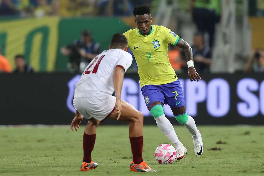 Vinícius Júnior foi titular no jogo da Seleção contra a Venezuela