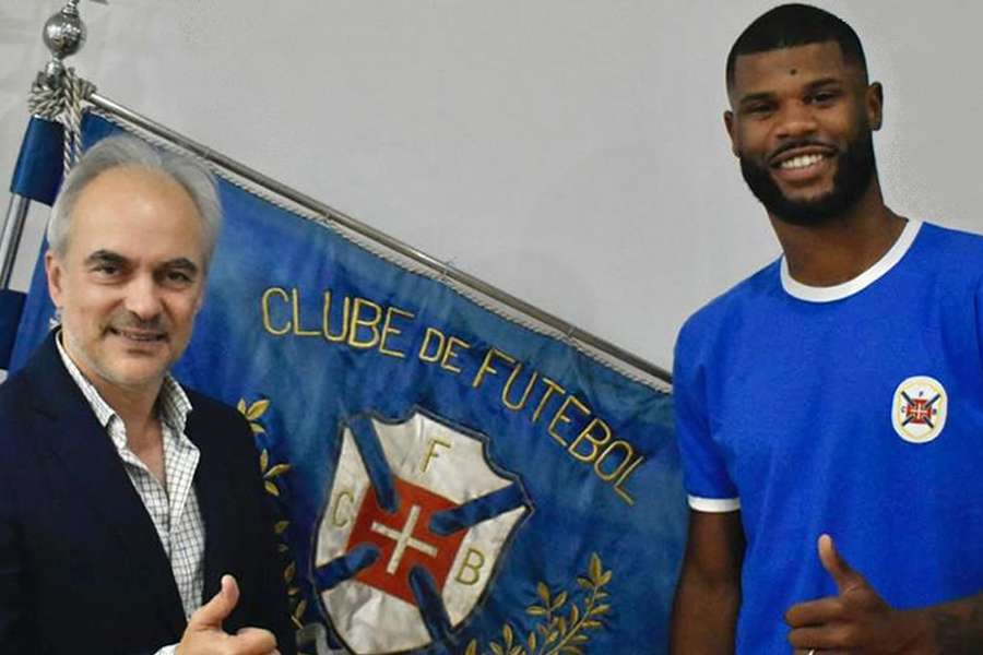 Patrick Morais de Carvalho, presidente do Belenenses, com Fabão