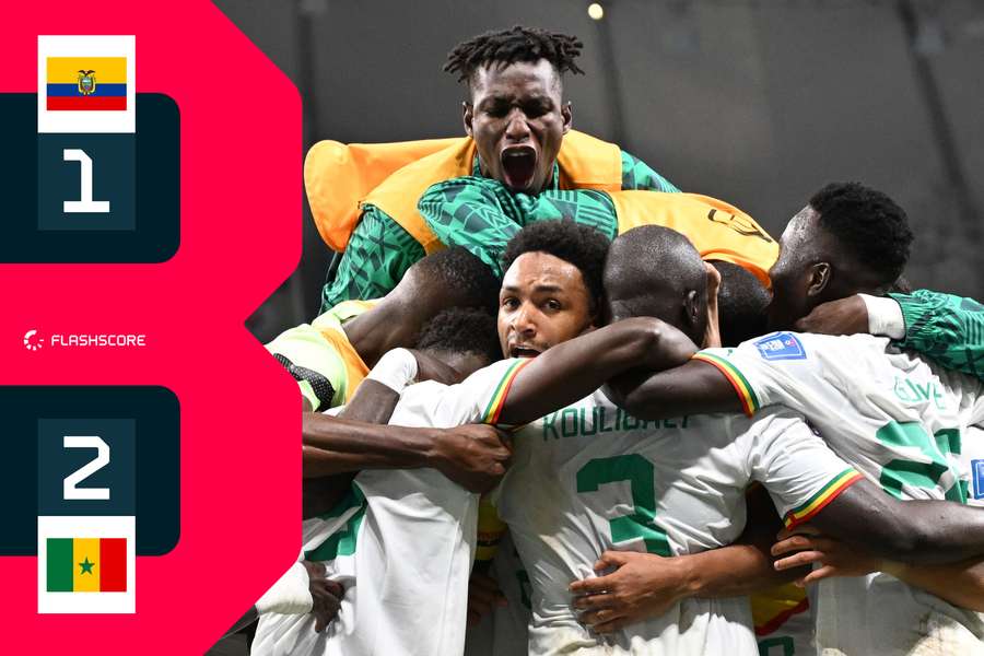 O Senegal venceu o Equador com golos de Ismaila Sarr e Koulibaly