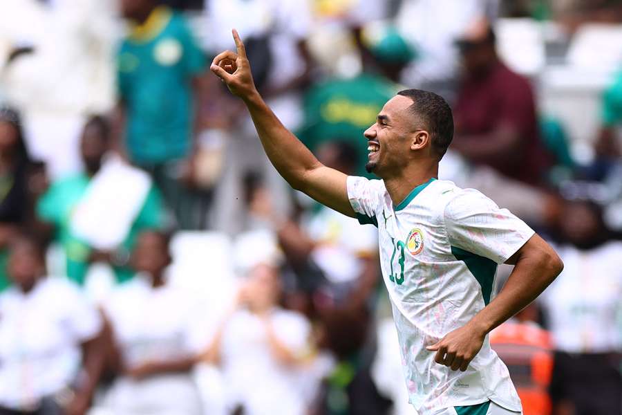 Senegal's Iliman Ndiaye celebrates his goal for Senegal Senegal's Iliman Ndiaye celebrates his goal for Senegal