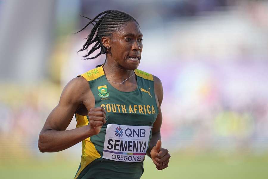 Semenya in action at the World Athletics Championships in 2022