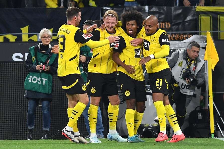 Karim Adeyemi blev dobbelt målscorer i fredagens Dortmund-sejr over Heidenheim.