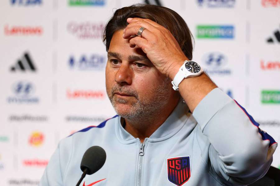 Mauricio Pochettino speaking to reporters on Monday. Mauricio Pochettino speaking to reporters on Monday.