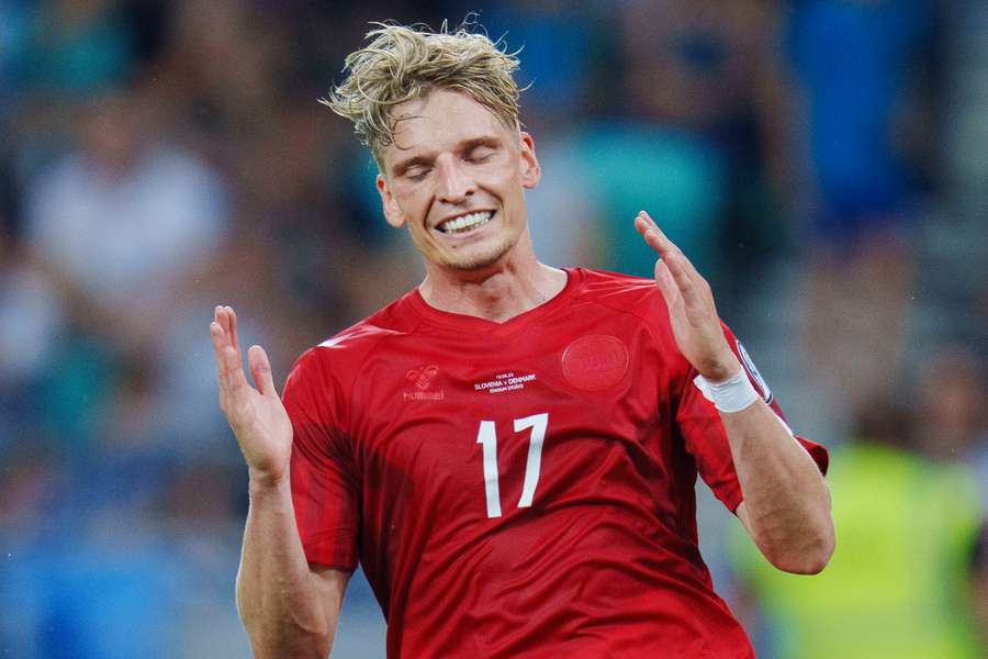 Danmark fik ikke det ønskede resultat i kampen mod Slovenien.