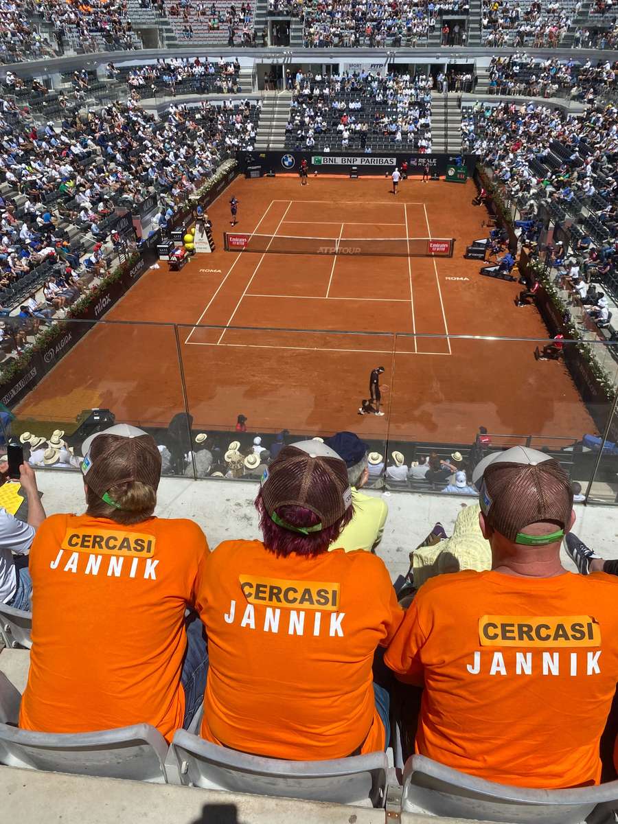 I tifosi di Sinner al Foro Italico