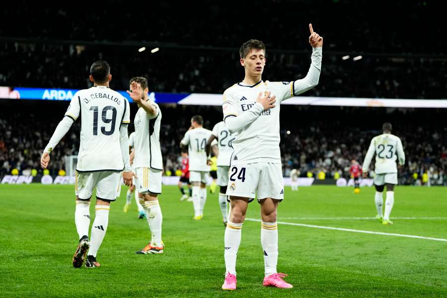 Arda celebrates his first Madrid goal