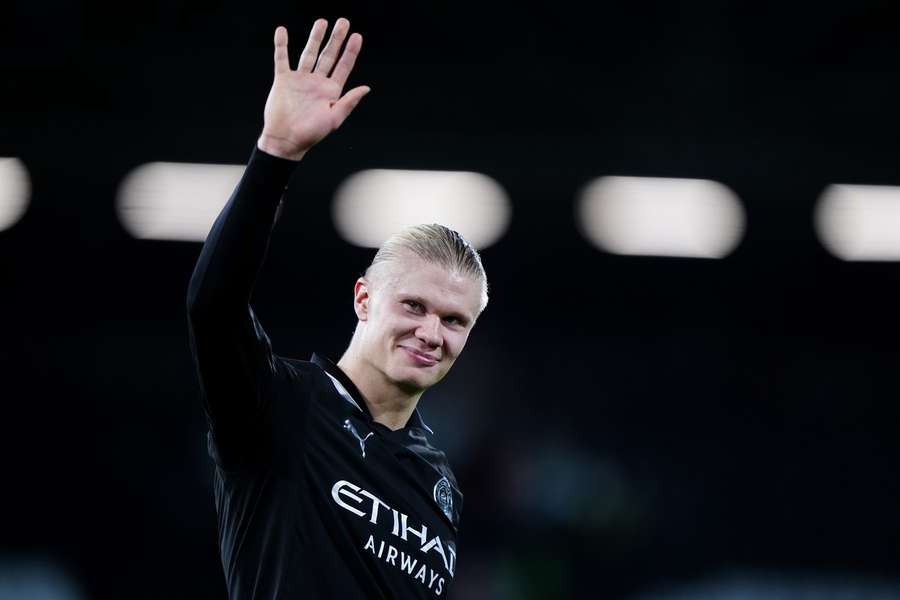 Manchester City's Erling Haaland following the Premier League match at Craven Cottage