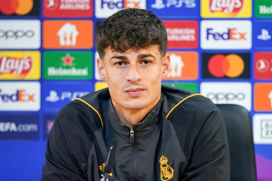 Kepa Arrizabalaga op een persco eind oktober