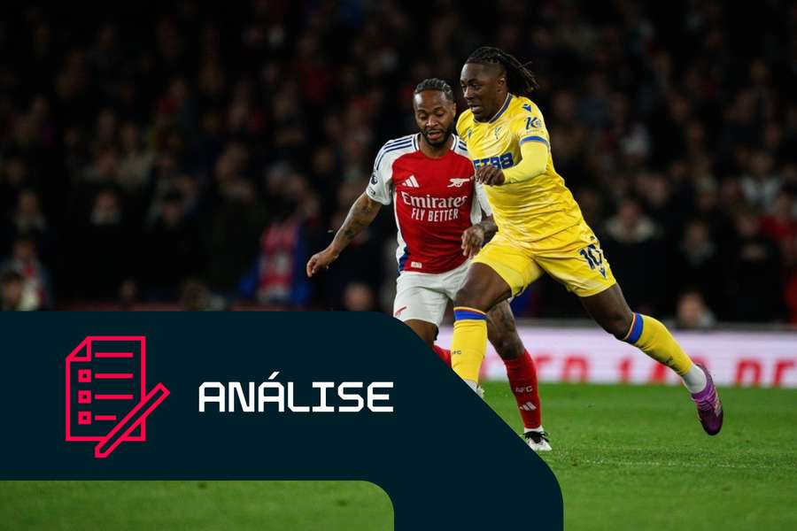 Eberechi Eze, do Crystal Palace, durante o jogo contra o Arsenal