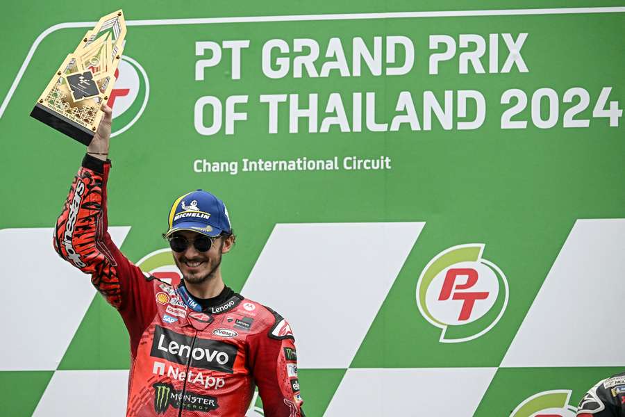 Bagnaia na zijn overwinning in Thailand