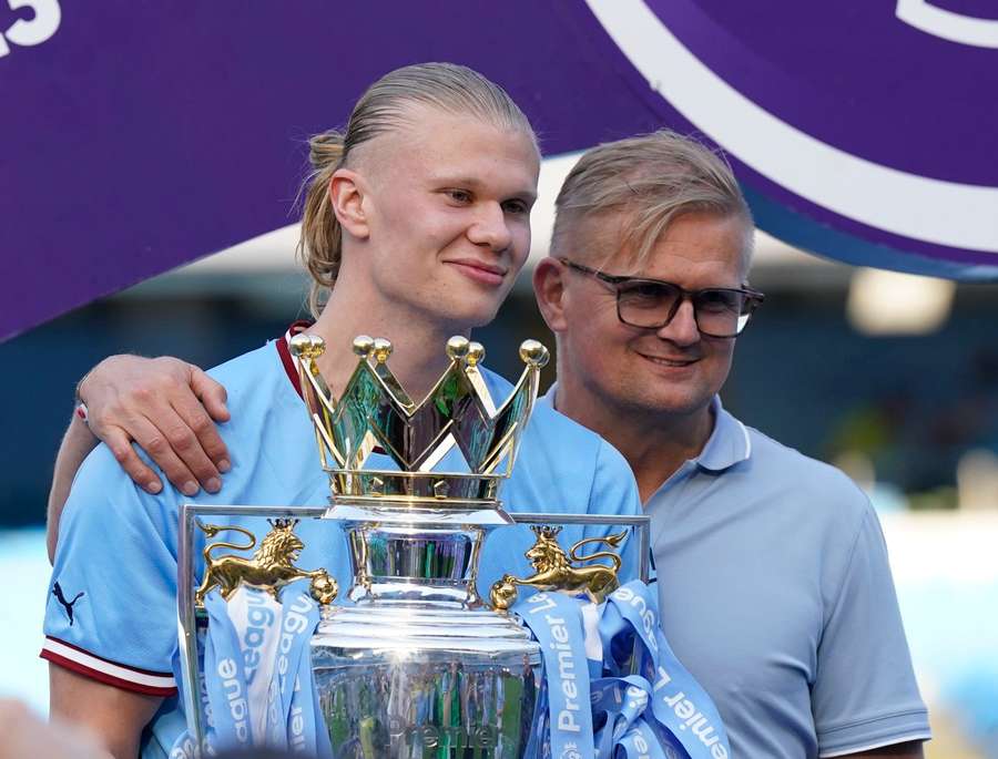 Erling Haaland e seu pai, Alf-Inge