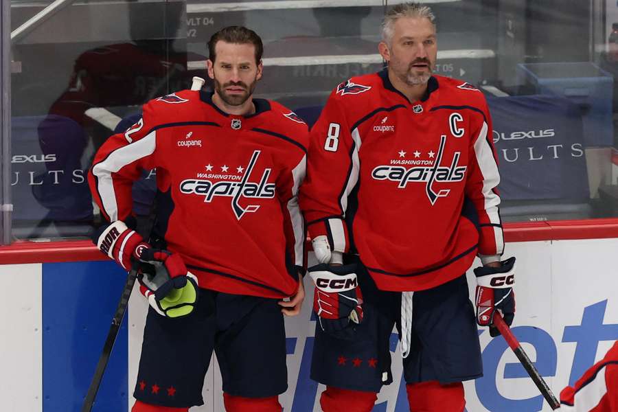 Boone Jenner and Alex Ovechkin of the Washington Capitals Boone Jenner and Alex Ovechkin of the Washington Capitals