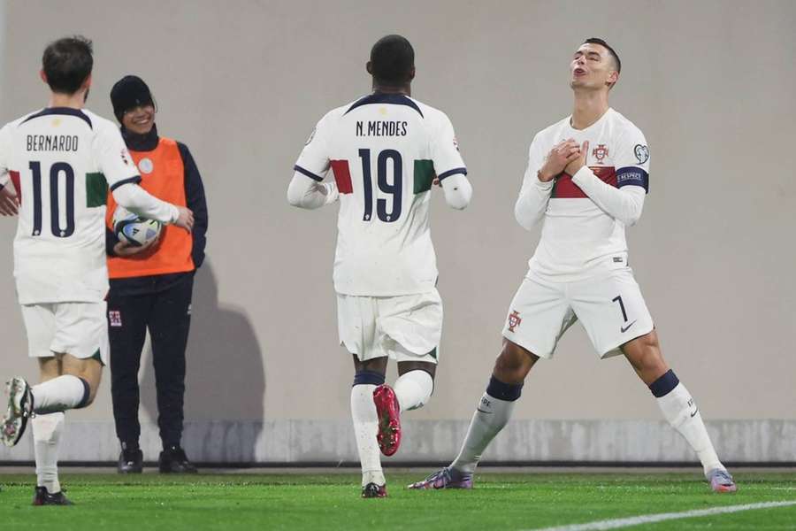 Portugal forward Cristiano Ronaldo celebrates