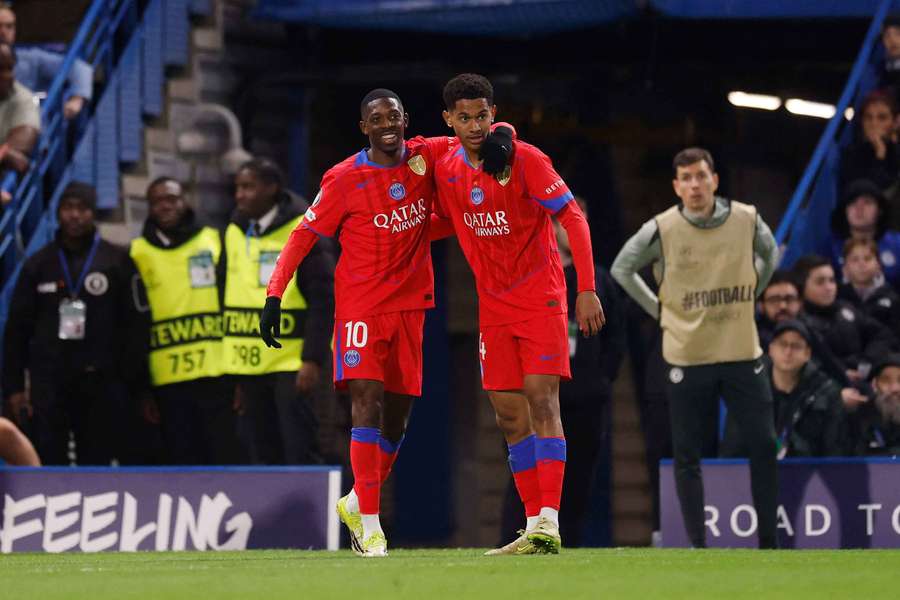 Le PSG à Chelsea lors des 1/8 de finale.